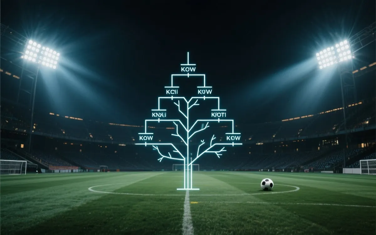 淘汰赛树状对阵示意：从32强一路到决赛的视觉化路径